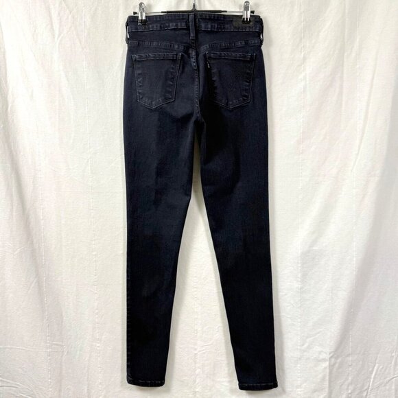 Levis Jeans Womens Sz 27x32 Mid Rise Skinny Fit Legging Black Stretch Denim - Picture 5 of 10